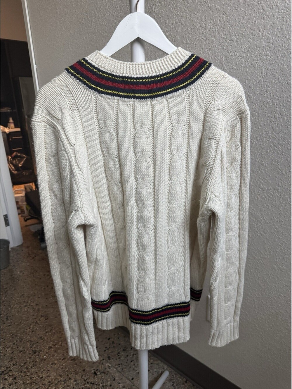 Ralph Lauren V Neck Sweater Vintage Cotton Cashmere Sz L Womens - Picture 4 of 5
